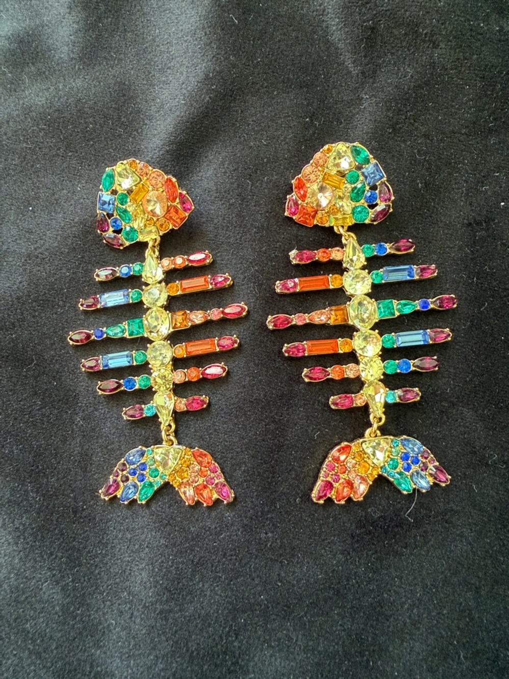 BaubleBar Multicolor Crystal Drop Fish Earrings